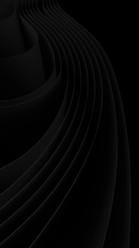 a very dark background with curved lines on the bottom