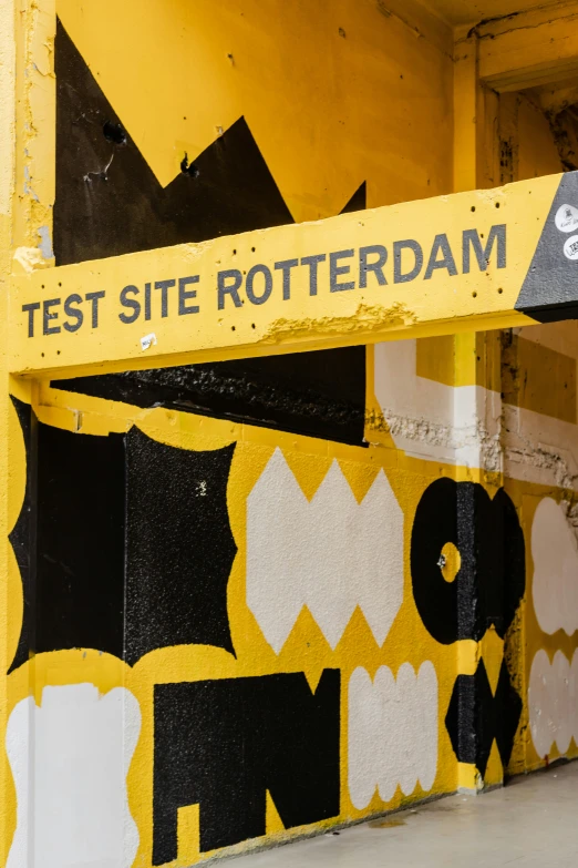 an entrance is painted to test site rotterdant