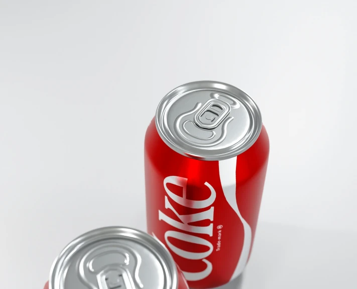 an image of coca cola in can on white background