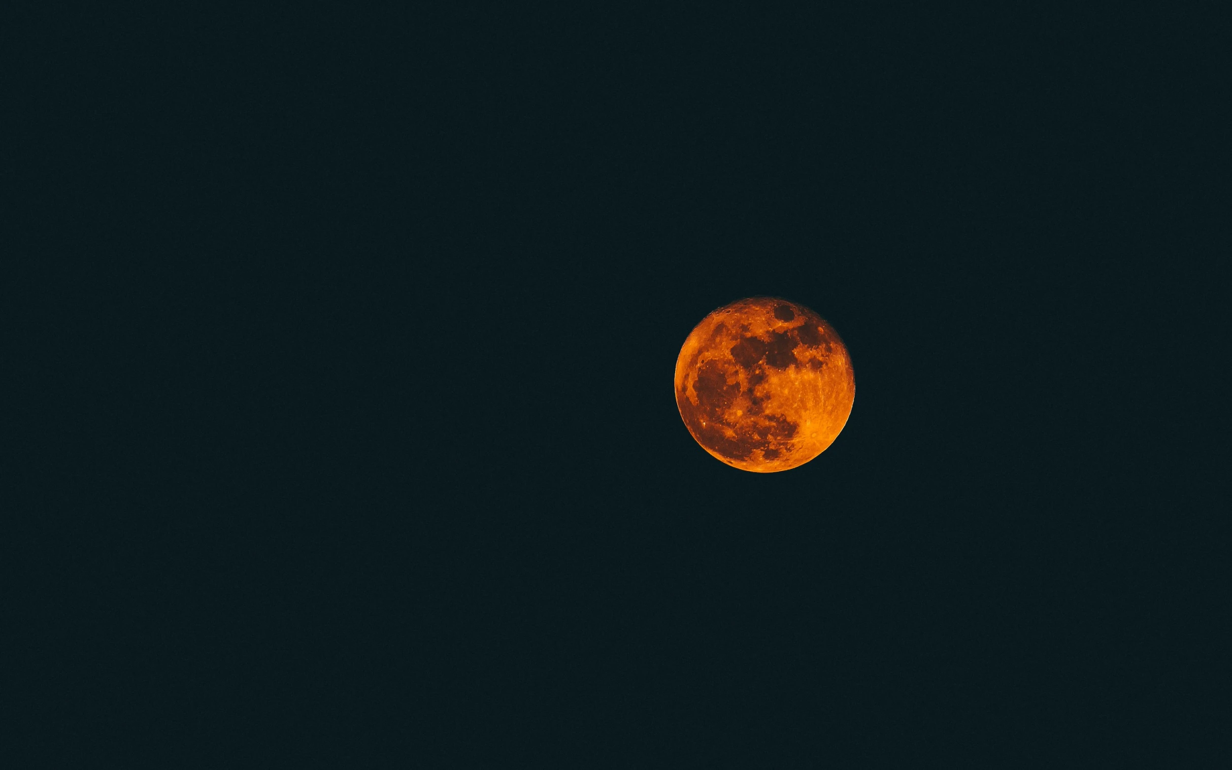 the orange moon, taken from the ground