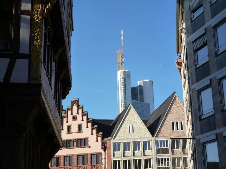 a few buildings sit in front of each other