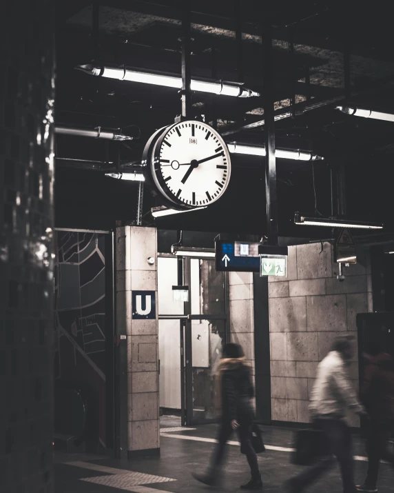 there are people that walk around in the train station