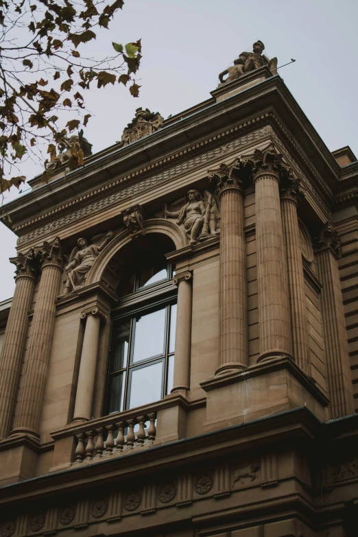 a close up po of a building facade with window