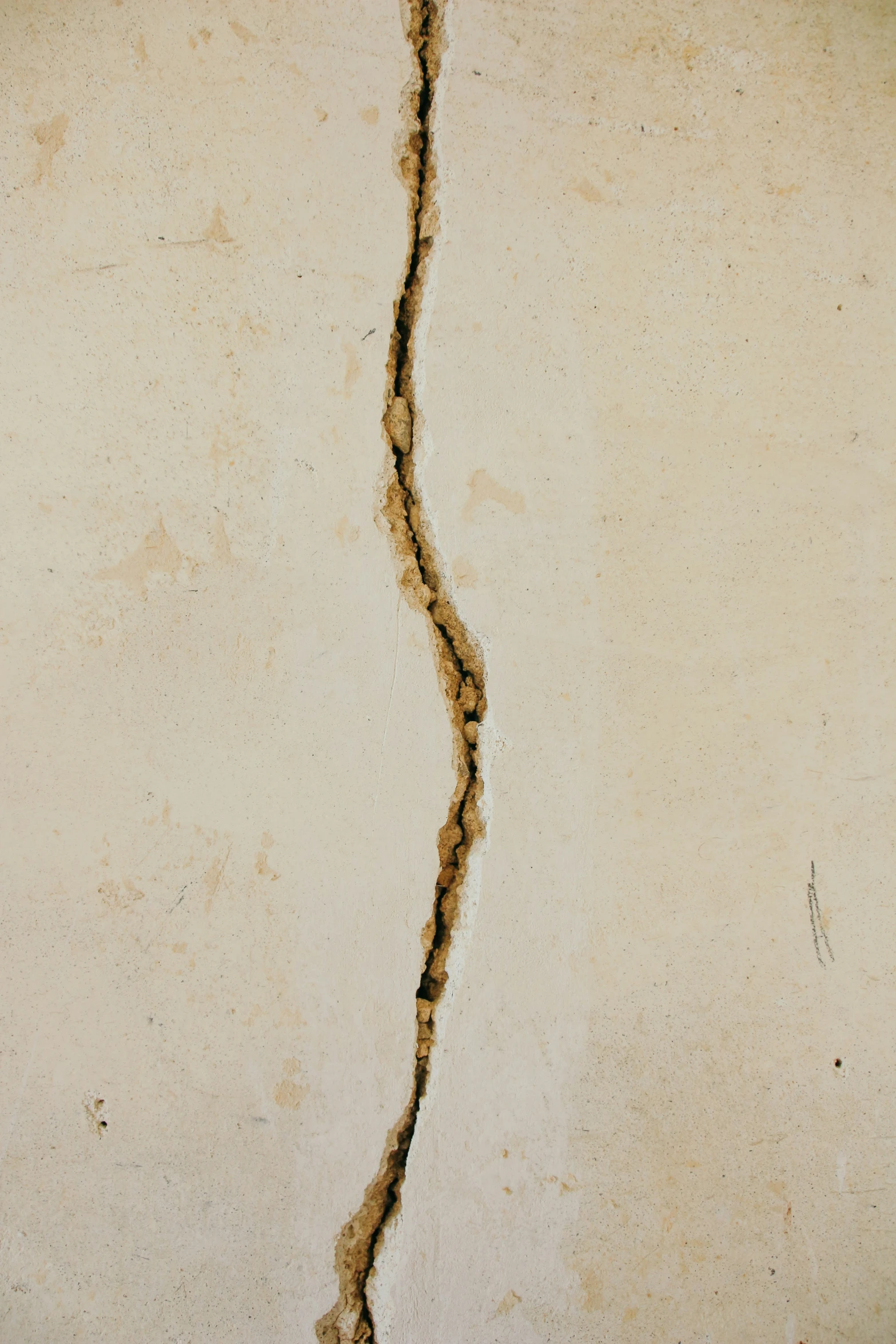 a  in the concrete is seen in this image