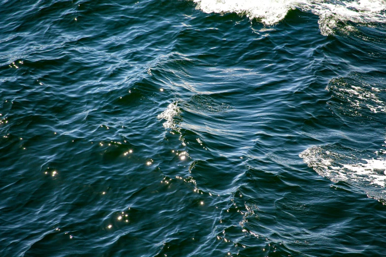 a large body of water with small waves