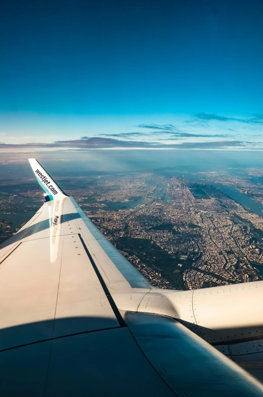 view from the inside of a commercial jet on a sunny day