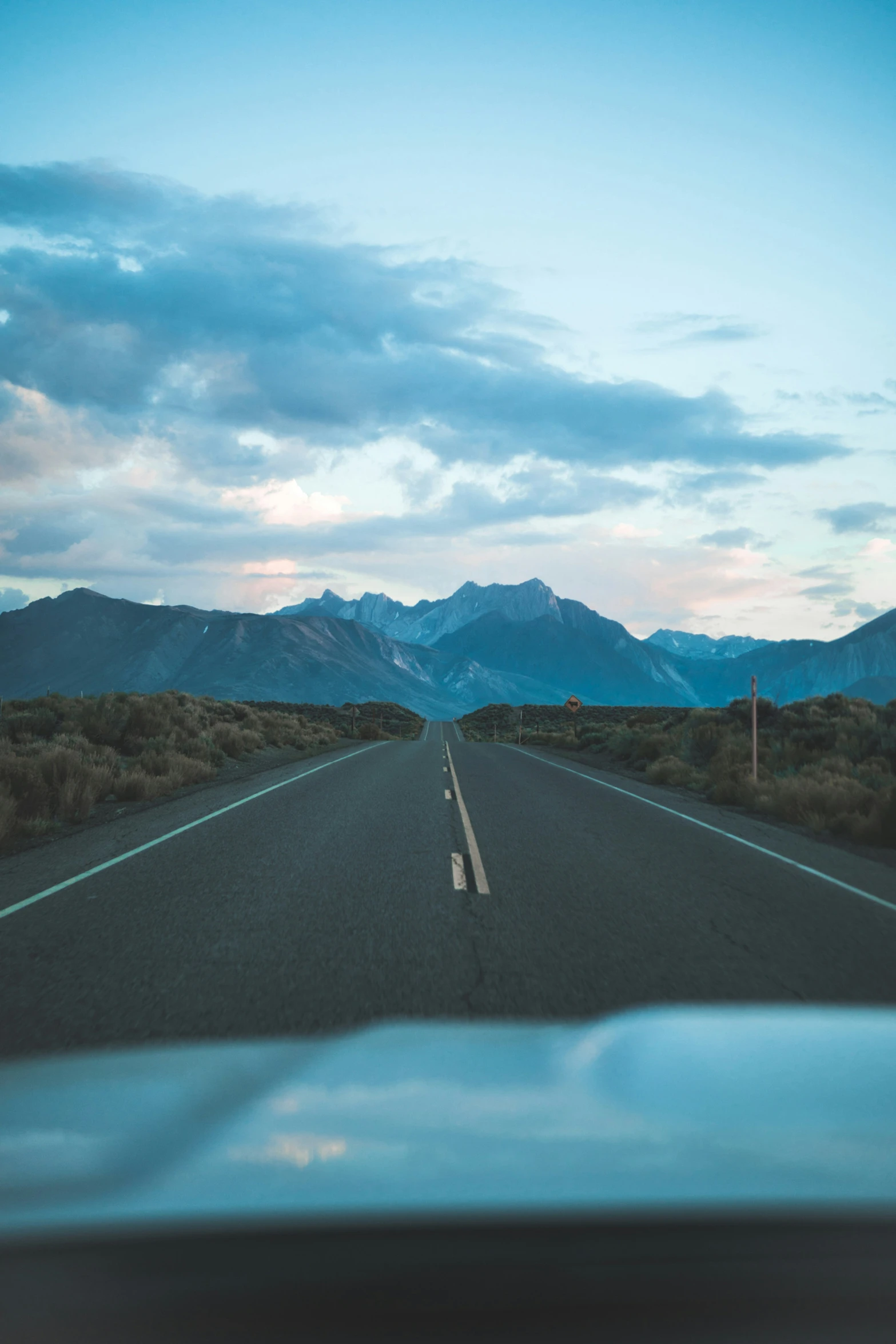 the view of the inside view of a car's rear view mirror