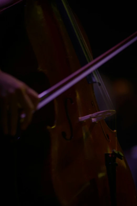 a violin that is being played on stage