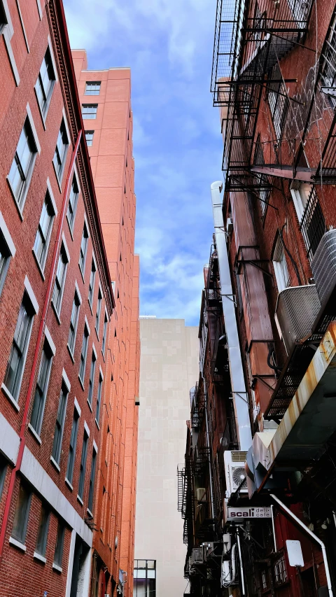 a street that has two buildings on each side