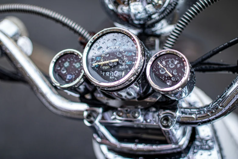 the handlebars are made out of chrome