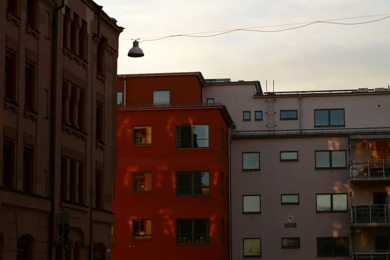 a building that has a lamp on top