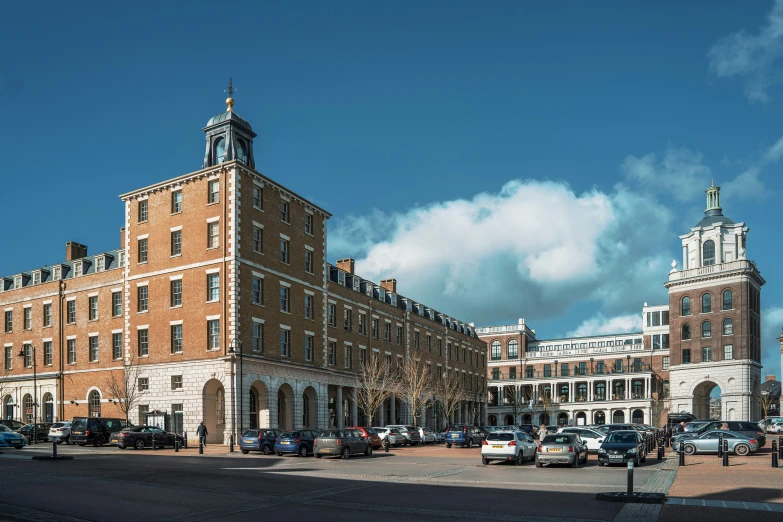 a very big building with a clock tower