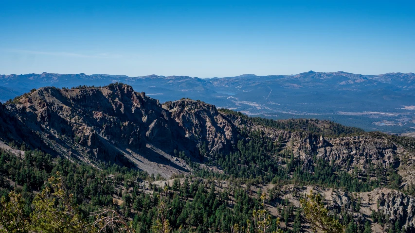 the mountains are covered with forest as if they were in the wilderness