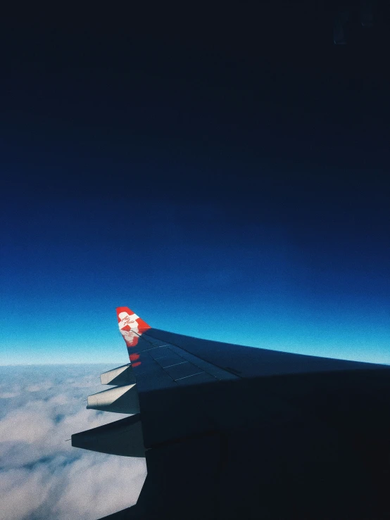 view of the wing from the airplane