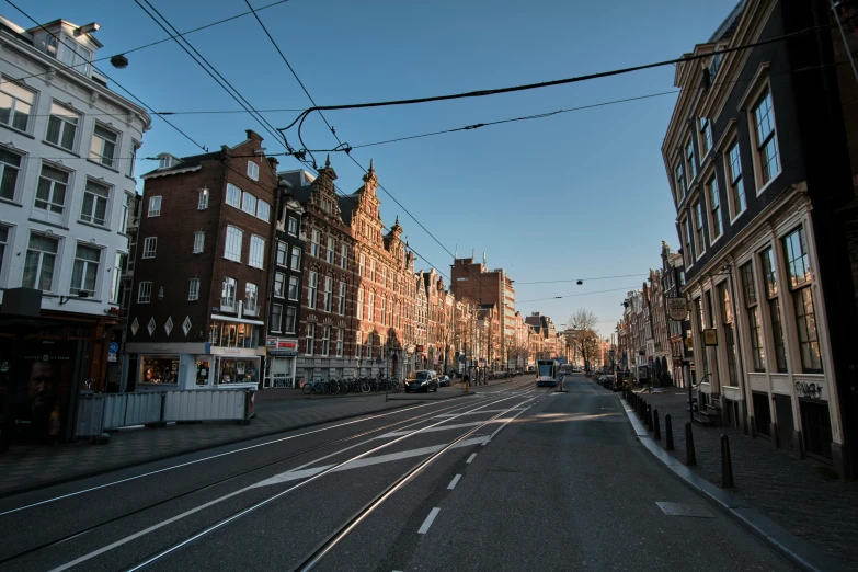 a street with a couple of traffic lights on it