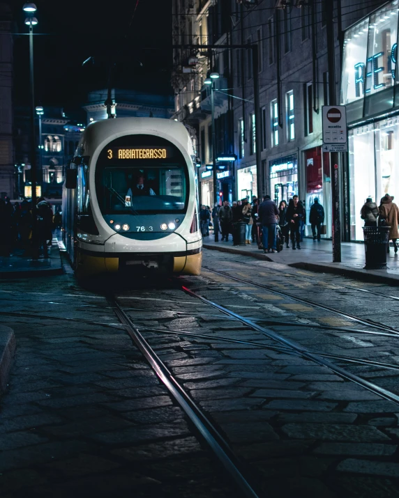 a bus that is sitting in the street