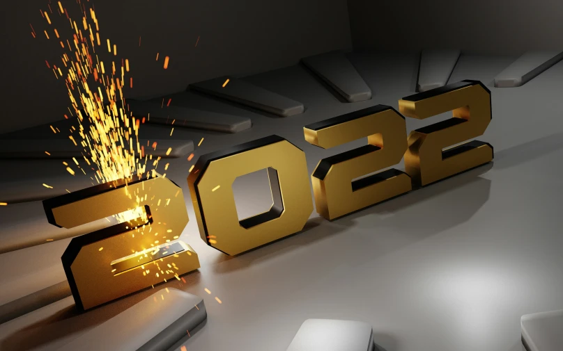 a 3d image of the word 3d on a white surface with sparks