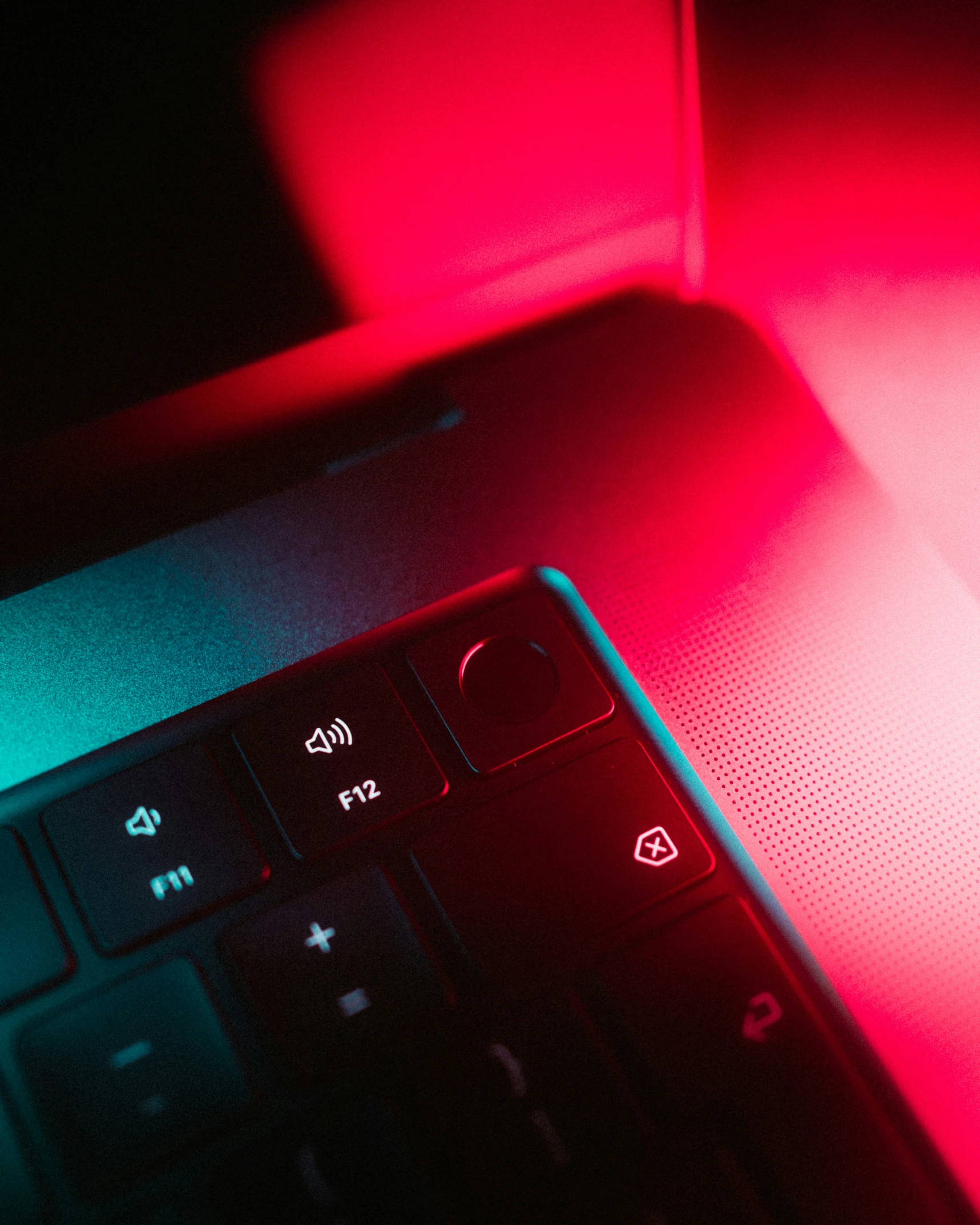 a close up image of a laptop keyboard