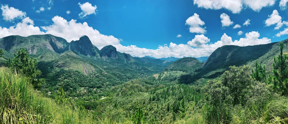 some very nice mountain views with some bright green vegetation