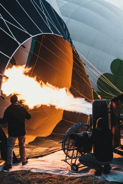  air balloons are being fueled into a large display