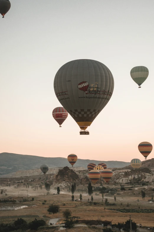 a view of many  air balloons in the air