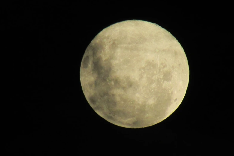 the full moon lit up in the dark sky