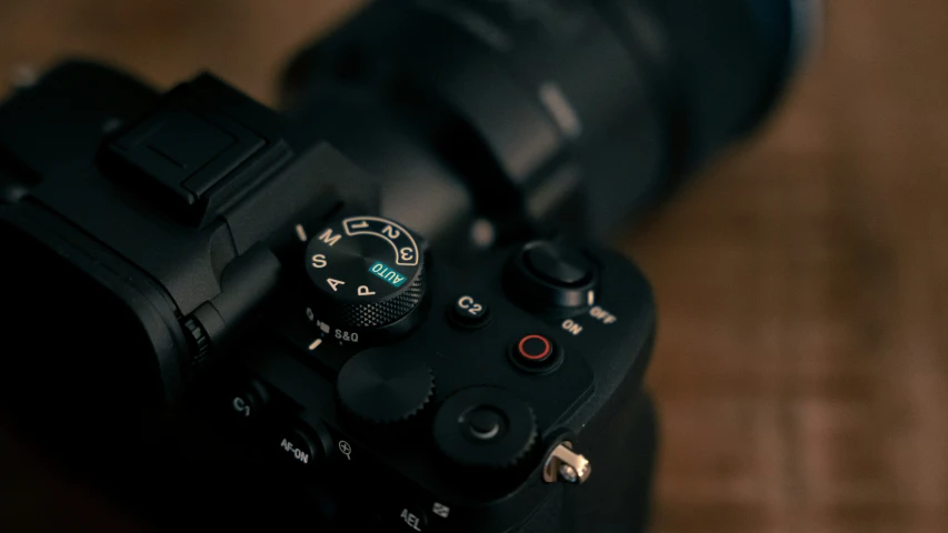 a camera with a lens and focus on it