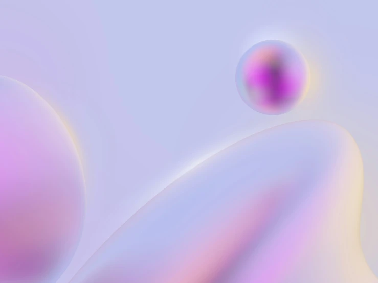 a pastel image shows three circular objects