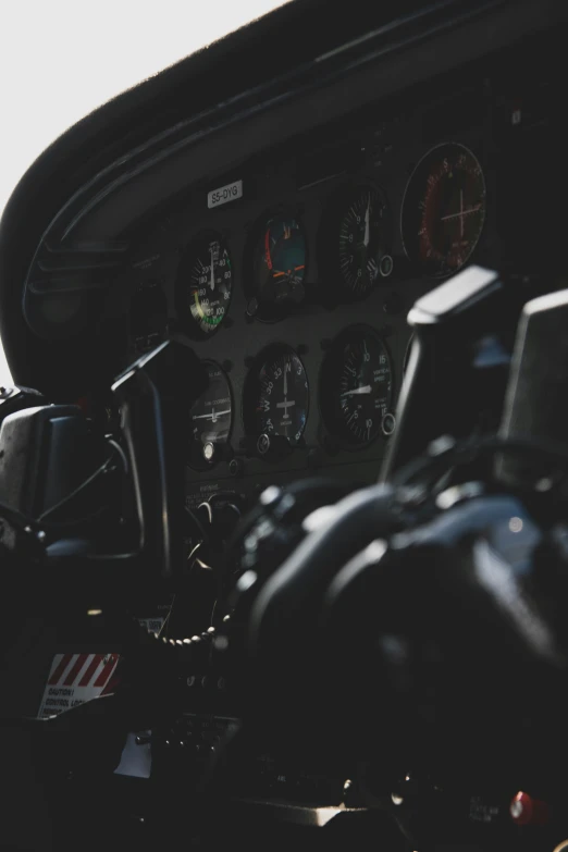 there is a cockpit on an airplane for flying