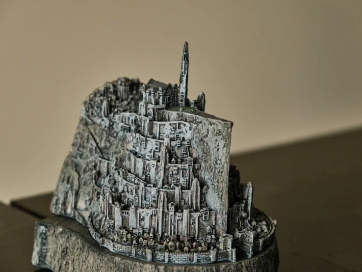 this is a close up of a small stone model