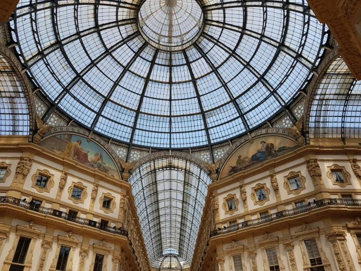 the inside of an ornate and modern building