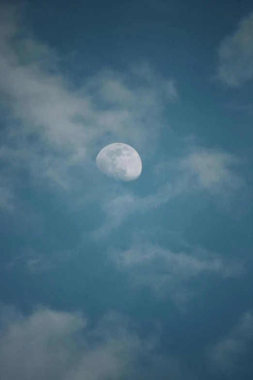 an airplane is flying in the sky with a moon in the background