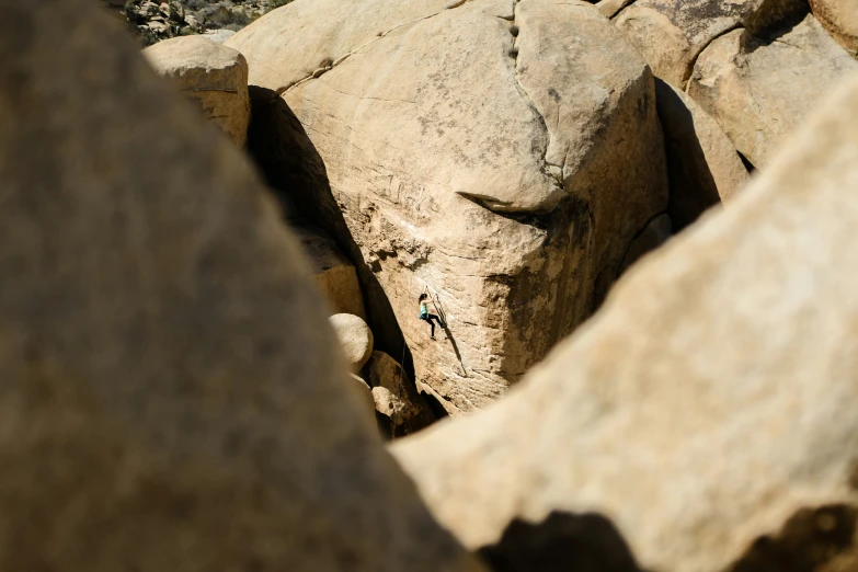 there is a rock formation with the bird on top of it