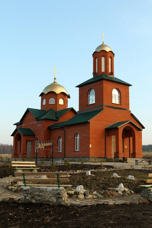 a very nice building with some domes on top