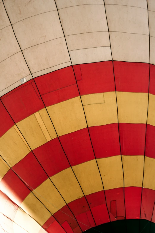 the bottom of a  air balloon that is brightly colored