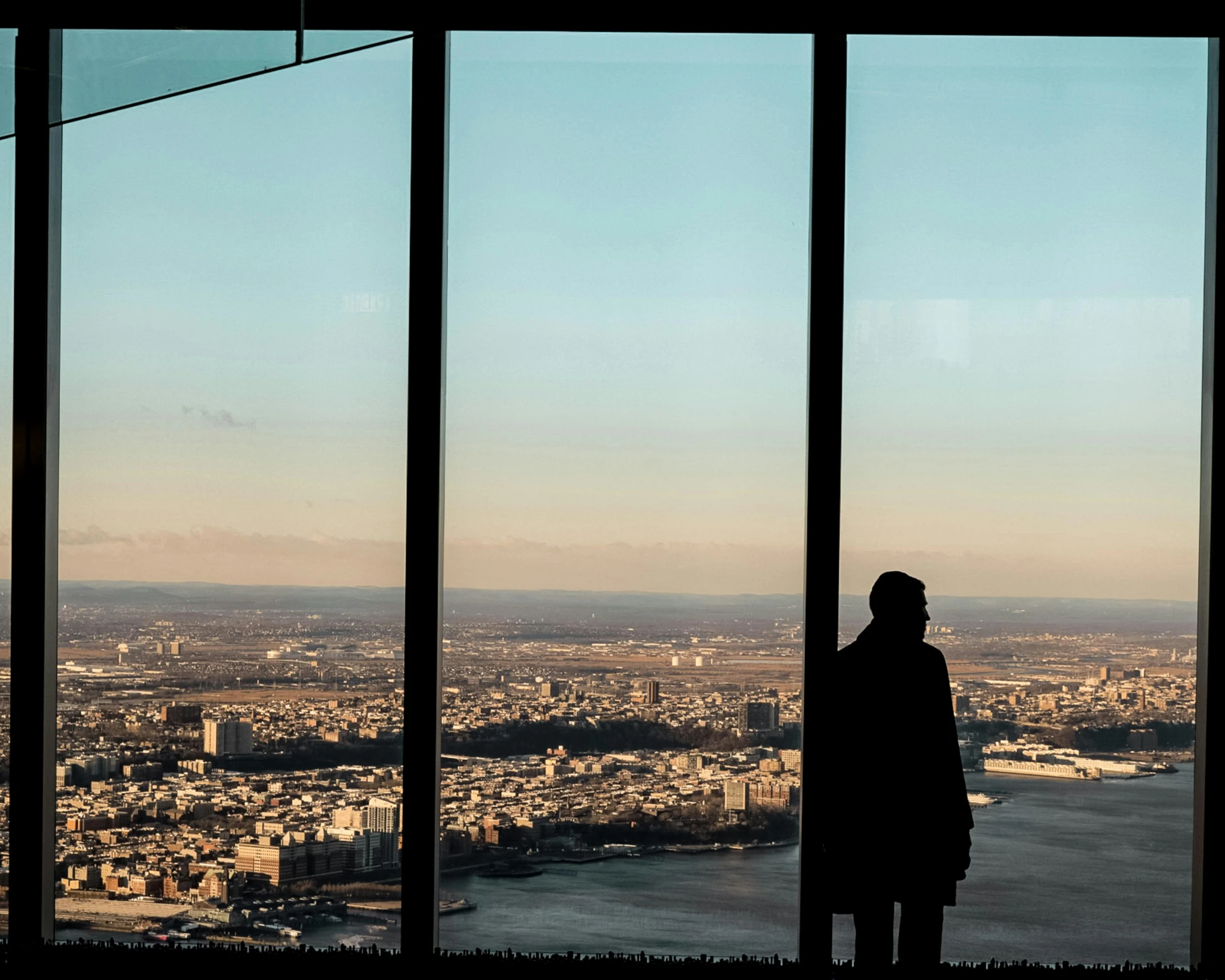 a person is standing with their back to the camera