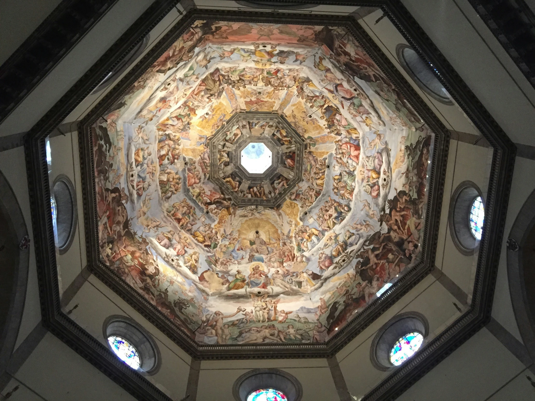 a church's elaborate painted ceilings shine bright