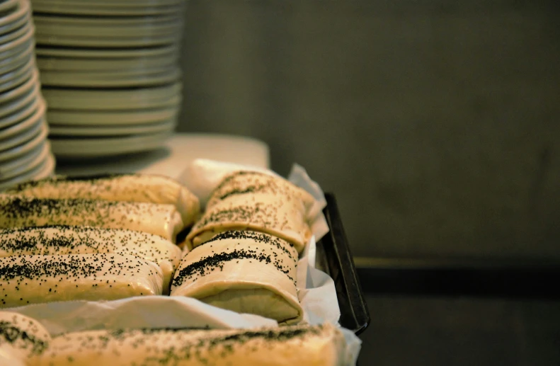 a tray of some kind of food on top of a table