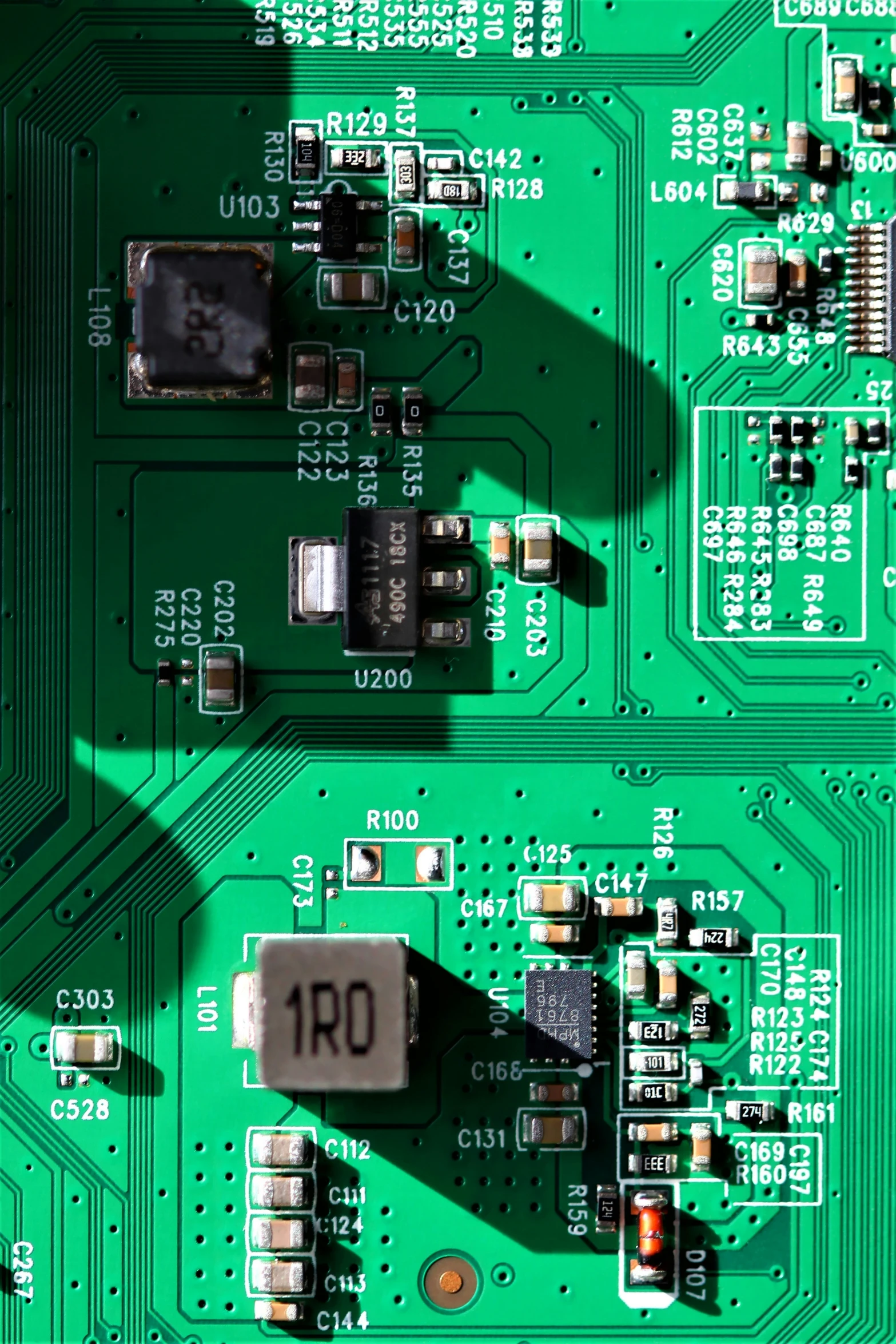 close up of an electronic component with a micro processor