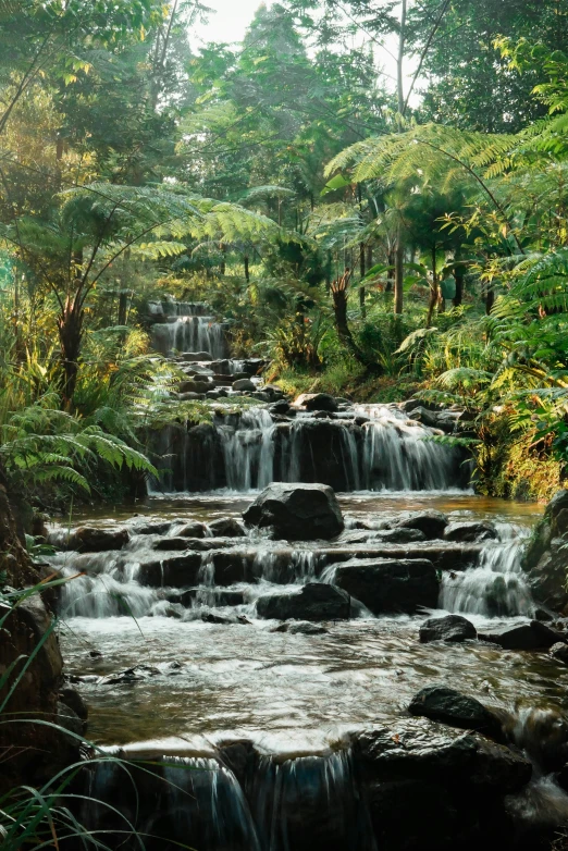 the waterfall at this park is still running