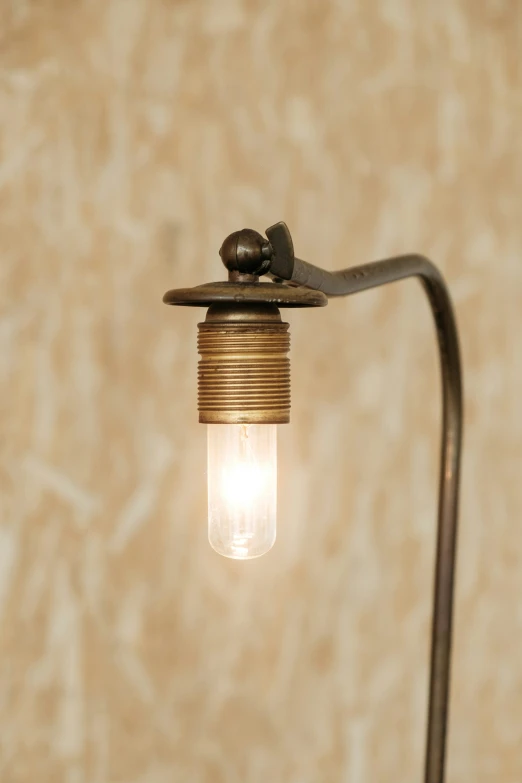 a light hanging on the wall of a room