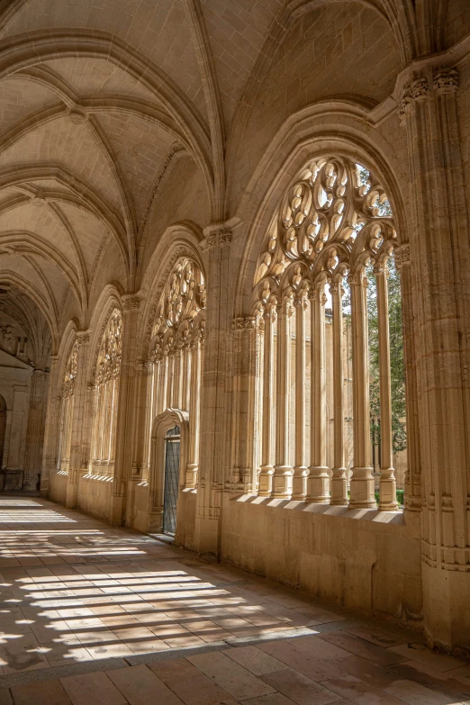 this is a room with some windows and arches