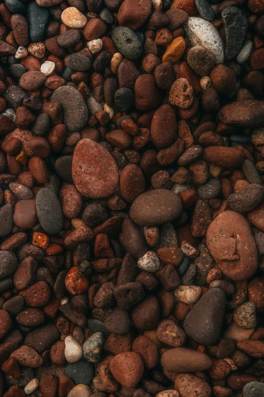 a brown and black rock near one another