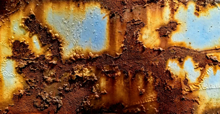 a background image with brown rust and blue sky