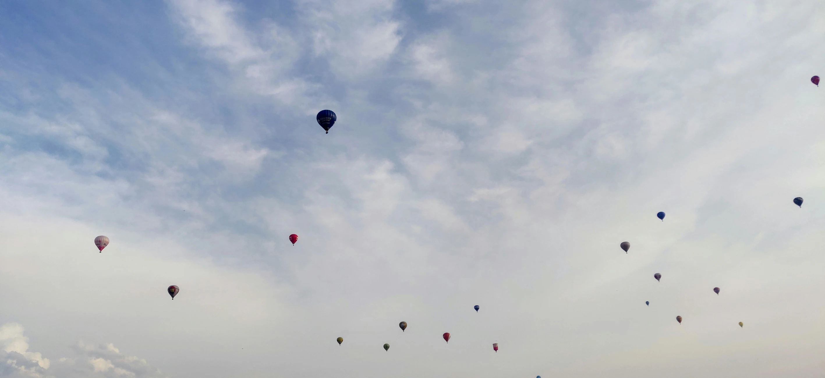 several balloons are in the sky on a clear day