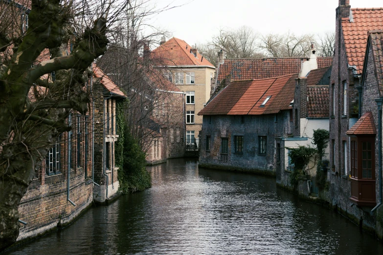 an image of a city with canals in the middle