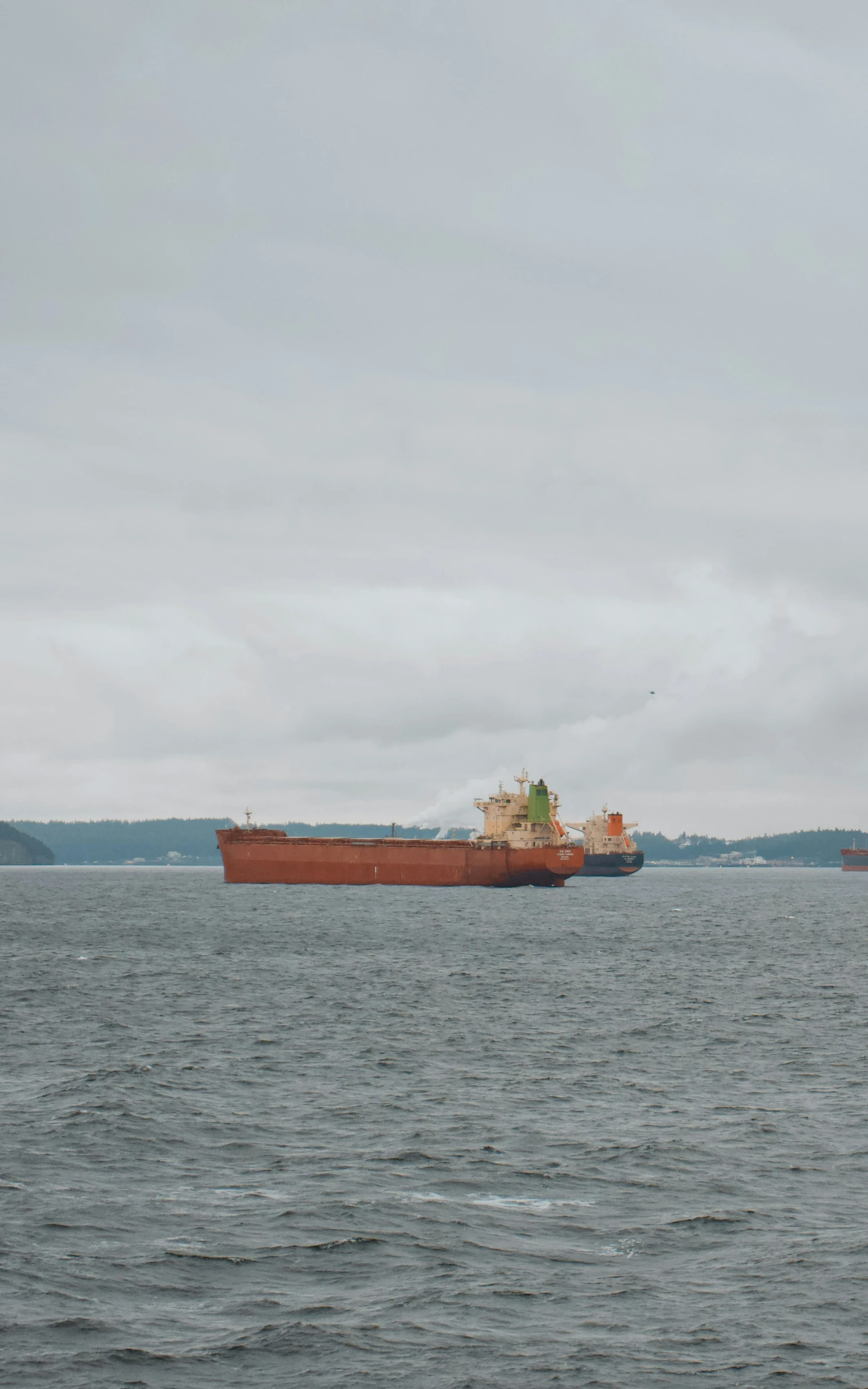 the ocean is full of a large cargo ship