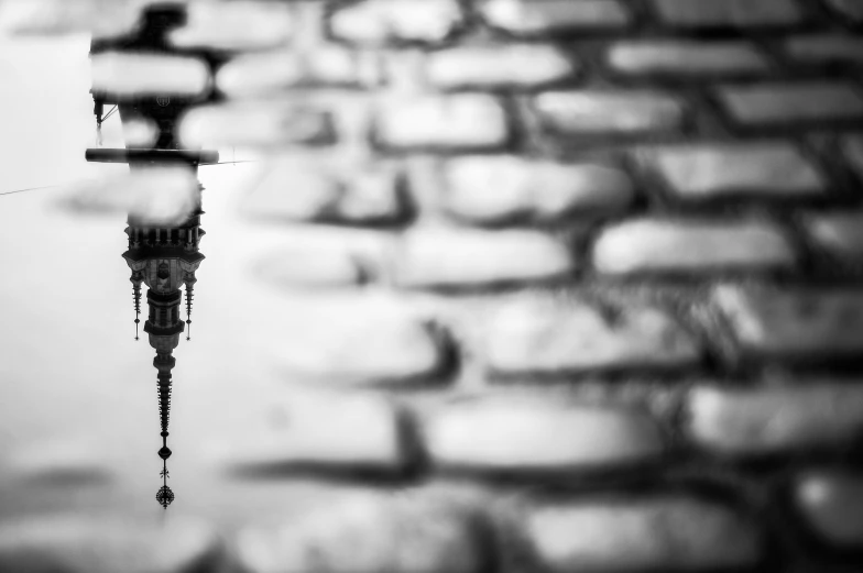 a black and white po of a clock tower