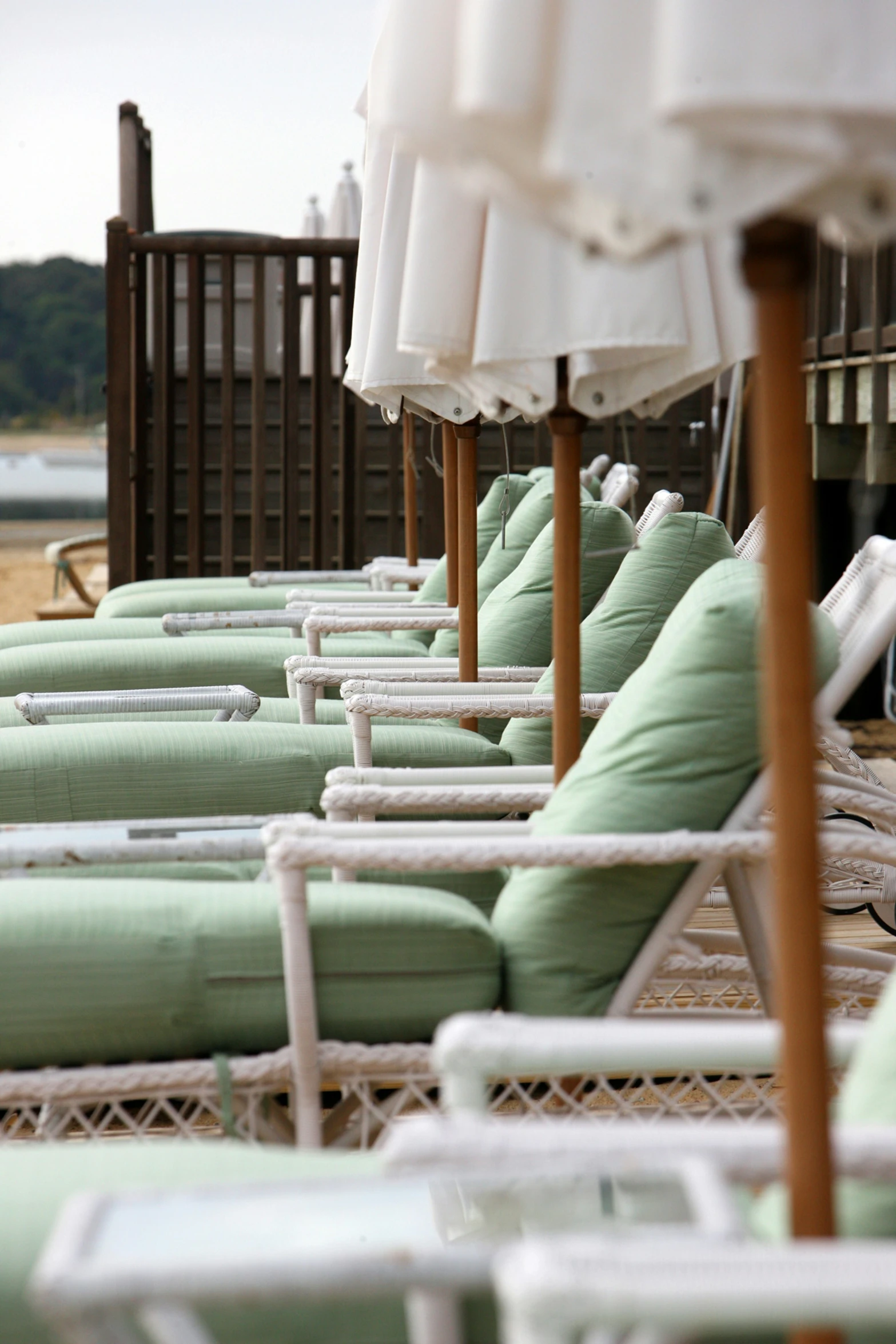 a set of sun loungers with an umbrella