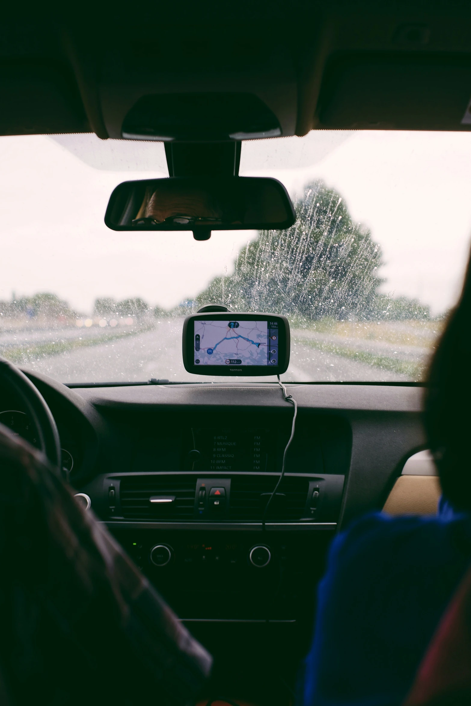 the dashboard view inside of a car is very bad